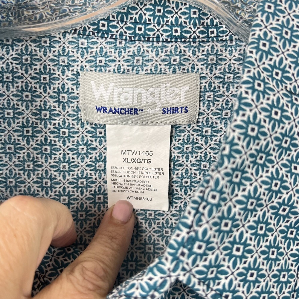 Wrangler Wrancher XL Long Sleeve Shirt With Pearl Buttons - Picture 3 of 4